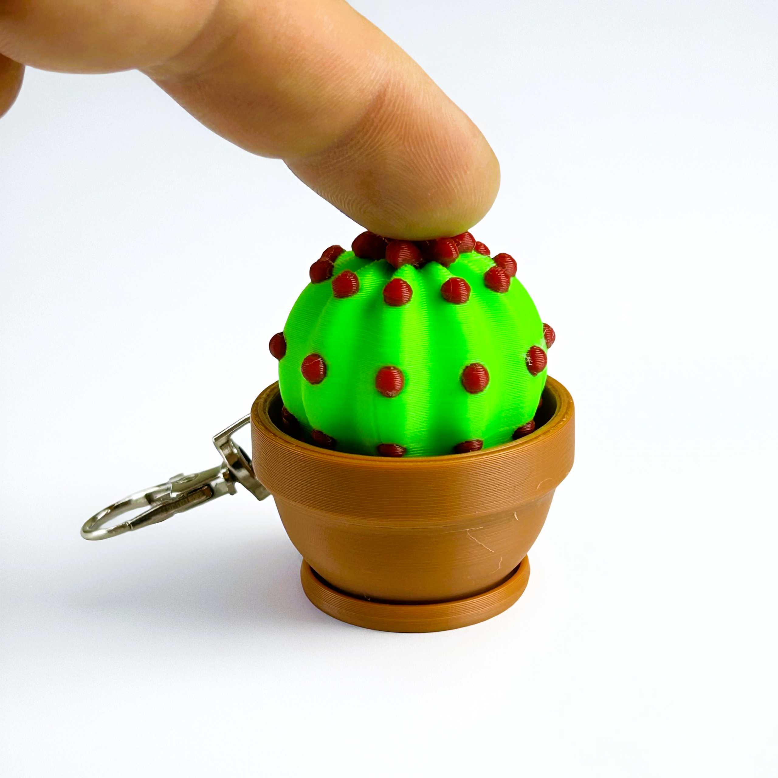 Mini Cactus Stress Relief Clicker Keychain – Cute Pocket Fidget Toy