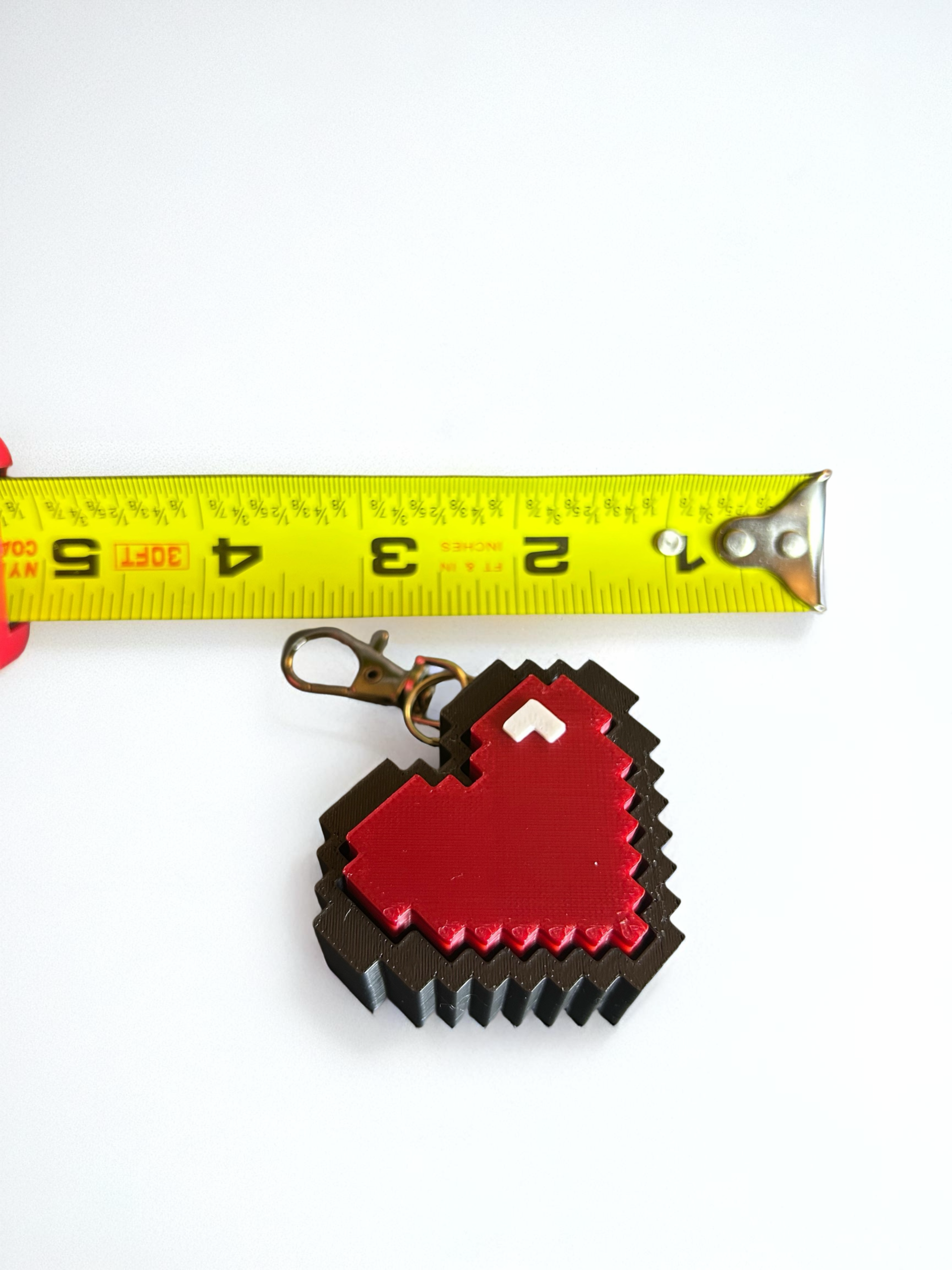 Pixel Heart Clicker Keychain – Retro Stress Relief Fidget Toy for Gamers & Geeks - Image 4