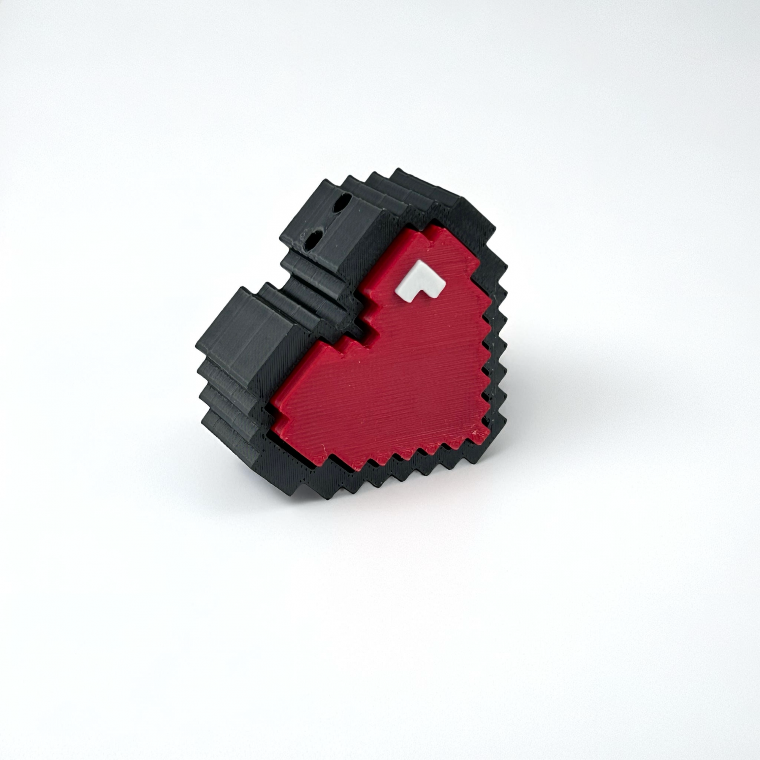 Pixel Heart Clicker Keychain – Retro Stress Relief Fidget Toy for Gamers & Geeks - Image 2