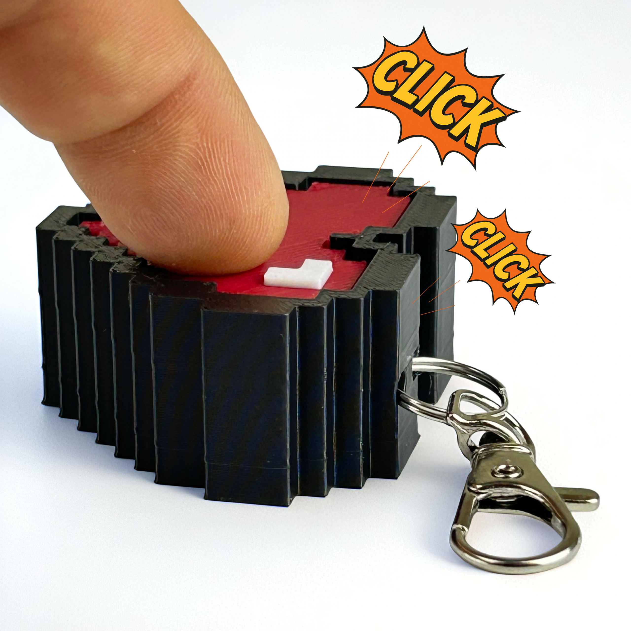 Pixel Heart Clicker Keychain – Retro Stress Relief Fidget Toy for Gamers & Geeks