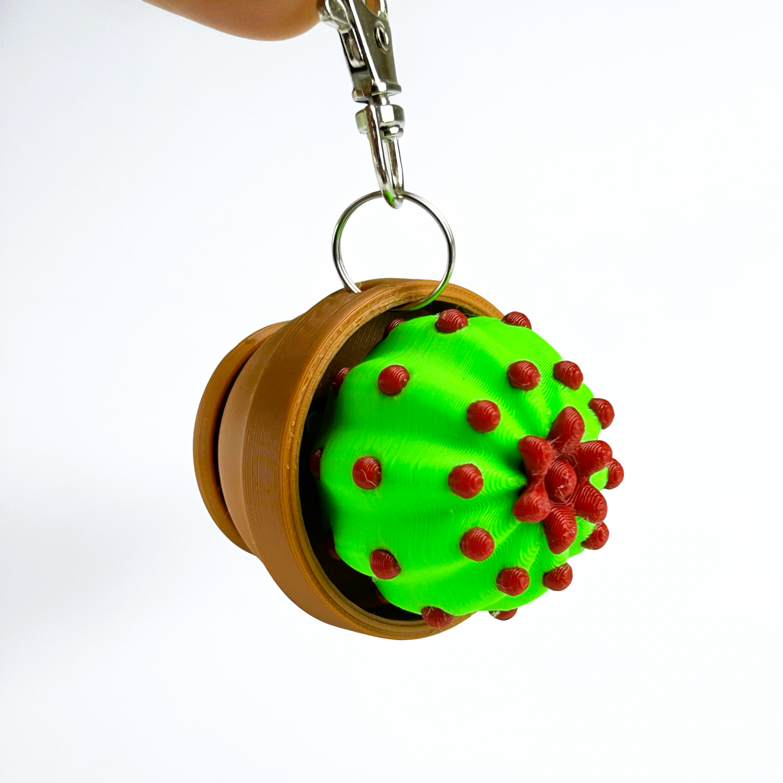 Mini Cactus Stress Relief Clicker Keychain – Cute Pocket Fidget Toy - Image 8